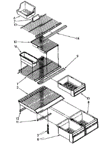 Shelf Parts parts for Kenmore Refrigerator 106.8748470 (1068748470, 106 8748470) from AppliancePartsPros.com