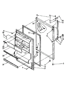Refrigerator Door Parts parts for Kenmore Refrigerator 106.8748470 (1068748470, 106 8748470) from AppliancePartsPros.com