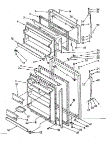 Door Parts parts for Kenmore Refrigerator 106.8748580 (1068748580, 106 8748580) from AppliancePartsPros.com