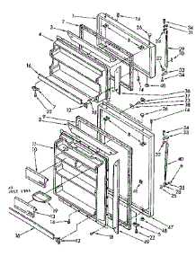 Door parts for Kenmore Refrigerator 106.8748581 (1068748581, 106 8748581) from AppliancePartsPros.com