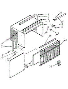 Cabinet parts for Kenmore Room Air Conditioner 106.8750510-AC (1068750510-AC, 106 8750510-AC) from AppliancePartsPros.com