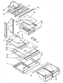Shelf parts for Kenmore Refrigerator 106.8750582 (1068750582, 106 8750582) from AppliancePartsPros.com