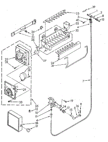 Icemaker parts for Kenmore Refrigerator 106.8750582 (1068750582, 106 8750582) from AppliancePartsPros.com