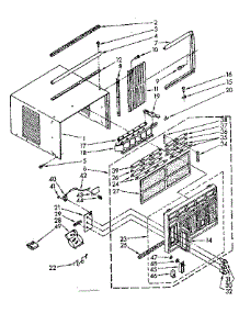 Cabinet Parts parts for Kenmore Room Air Conditioner 106.8750880 (1068750880, 106 8750880) from AppliancePartsPros.com