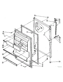 Refrigerator Door Parts parts for Kenmore Refrigerator 106.8758201 (1068758201, 106 8758201) from AppliancePartsPros.com