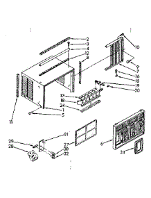 Cabinet Parts parts for Kenmore Air Conditioner 106.8760501 (1068760501, 106 8760501) from AppliancePartsPros.com