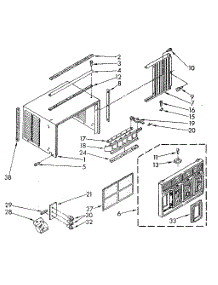 Cabinet parts for Kenmore Air Conditioner 106.8760682 (1068760682, 106 8760682) from AppliancePartsPros.com