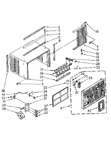 Cabinet Parts parts for Kenmore Air Conditioner 106.8760690 (1068760690, 106 8760690) from AppliancePartsPros.com