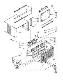 Cabinet parts for Kenmore Air Conditioner 106.8760800 (1068760800, 106 8760800) from AppliancePartsPros.com