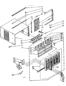 Cabinet Parts parts for Kenmore Air Conditioner 106.8760880 (1068760880, 106 8760880) from AppliancePartsPros.com
