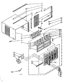 Cabinet Parts parts for Kenmore Air Conditioner 106.8761090 (1068761090, 106 8761090) from AppliancePartsPros.com