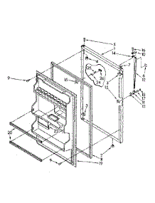Refrigerator Door Parts parts for Kenmore Refrigerator 106.8766361 (1068766361, 106 8766361) from AppliancePartsPros.com