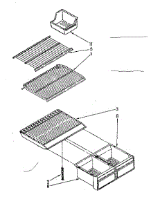 Shelf Parts parts for Kenmore Refrigerator 106.8766361 (1068766361, 106 8766361) from AppliancePartsPros.com