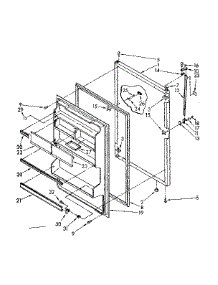 Refrigerator Door Parts parts for Kenmore Refrigerator 106.8768163 (1068768163, 106 8768163) from AppliancePartsPros.com