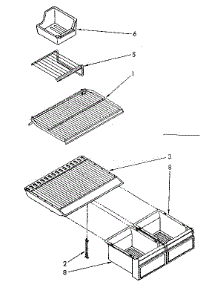 Shelf Parts parts for Kenmore Refrigerator 106.8768178 (1068768178, 106 8768178) from AppliancePartsPros.com