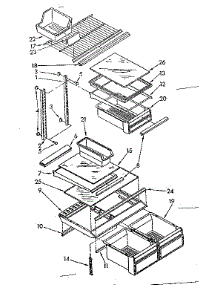 Shelf Parts parts for Kenmore Refrigerator 106.8768862 (1068768862, 106 8768862) from AppliancePartsPros.com