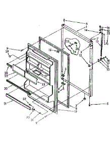 Refrigerator Door Parts parts for Kenmore Refrigerator 106.8768870 (1068768870, 106 8768870) from AppliancePartsPros.com