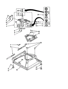 Machine Base parts for Kenmore Washer 110.29032990 (11029032990, 110 29032990) from AppliancePartsPros.com