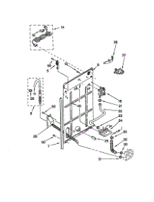 Rear Panel parts for Kenmore Washer 110.29032990 (11029032990, 110 29032990) from AppliancePartsPros.com