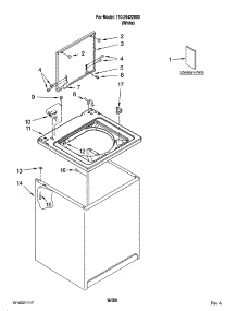 Top And Cabinet Parts parts for Kenmore Washer 110.29422800 (11029422800, 110 29422800) from AppliancePartsPros.com