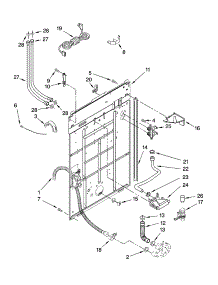 Rear Panel Parts parts for Kenmore Washer 110.29432800 (11029432800, 110 29432800) from AppliancePartsPros.com