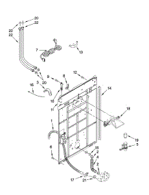 Rear Panel Parts parts for Kenmore Washer 110.29522801 (11029522801, 110 29522801) from AppliancePartsPros.com