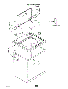 Top And Cabinet Parts parts for Kenmore Washer 110.29632800 (11029632800, 110 29632800) from AppliancePartsPros.com