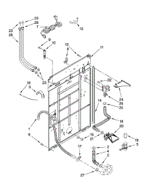 Rear Panel Parts parts for Kenmore Washer 110.29692800 (11029692800, 110 29692800) from AppliancePartsPros.com