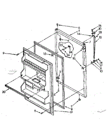 Refrigerator Door Parts parts for Kenmore Refrigerator 106.8364712 (1068364712, 106 8364712) from AppliancePartsPros.com