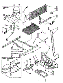 Unit Parts parts for Kenmore Refrigerator 106.8370540 (1068370540, 106 8370540) from AppliancePartsPros.com