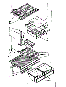 Shelf Parts parts for Kenmore Refrigerator 106.8370540 (1068370540, 106 8370540) from AppliancePartsPros.com