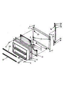 Freezer Door parts for Kenmore Refrigerator 106.8370731 (1068370731, 106 8370731) from AppliancePartsPros.com