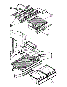 Shelf parts for Kenmore Refrigerator 106.8370731 (1068370731, 106 8370731) from AppliancePartsPros.com