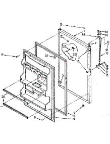 Refrigerator Door Parts parts for Kenmore Refrigerator 106.8374430 (1068374430, 106 8374430) from AppliancePartsPros.com