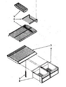 Shelf Parts parts for Kenmore Refrigerator 106.8376431 (1068376431, 106 8376431) from AppliancePartsPros.com