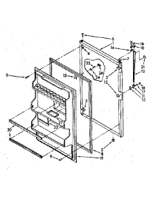 Refrigerator Door Parts parts for Kenmore Refrigerator 106.8376431 (1068376431, 106 8376431) from AppliancePartsPros.com