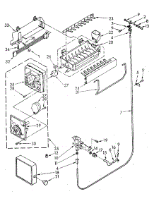 Icemaker parts for Kenmore Refrigerator 106.8376703 (1068376703, 106 8376703) from AppliancePartsPros.com