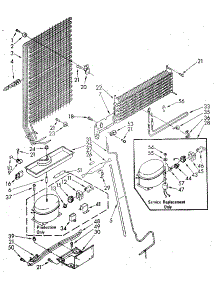 Unit parts for Kenmore Refrigerator 106.8376703 (1068376703, 106 8376703) from AppliancePartsPros.com