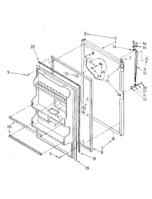 Refrigerator Door parts for Kenmore Refrigerator 106.8376703 (1068376703, 106 8376703) from AppliancePartsPros.com