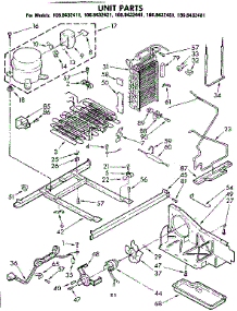 Unit Parts parts for Kenmore Refrigerator 106.8432421 (1068432421, 106 8432421) from AppliancePartsPros.com