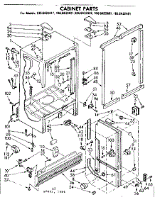 Cabinet Parts parts for Kenmore Refrigerator 106.8432421 (1068432421, 106 8432421) from AppliancePartsPros.com