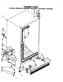 Cabinet Parts parts for Kenmore Refrigerator 106.8439240 (1068439240, 106 8439240) from AppliancePartsPros.com