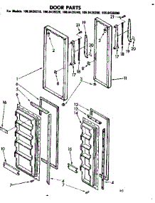 Door Parts parts for Kenmore Refrigerator 106.8439240 (1068439240, 106 8439240) from AppliancePartsPros.com