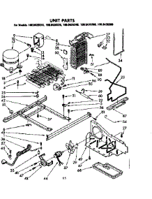 Unit Parts parts for Kenmore Refrigerator 106.8439340 (1068439340, 106 8439340) from AppliancePartsPros.com