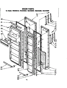 Door Parts parts for Kenmore Refrigerator 106.8439340 (1068439340, 106 8439340) from AppliancePartsPros.com