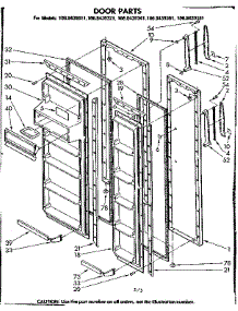 Door Parts parts for Kenmore Refrigerator 106.8439381 (1068439381, 106 8439381) from AppliancePartsPros.com