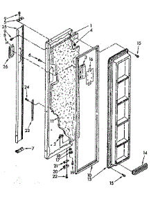 Freezer Door Parts parts for Kenmore Refrigerator 106.8482460 (1068482460, 106 8482460) from AppliancePartsPros.com