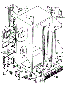 Cabinet Parts parts for Kenmore Refrigerator 106.8482460 (1068482460, 106 8482460) from AppliancePartsPros.com