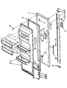 Refrigerator Door Parts parts for Kenmore Refrigerator 106.8482460 (1068482460, 106 8482460) from AppliancePartsPros.com