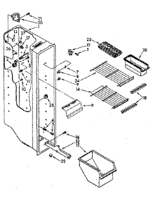 Freezer Liner Parts parts for Kenmore Refrigerator 106.8482460 (1068482460, 106 8482460) from AppliancePartsPros.com